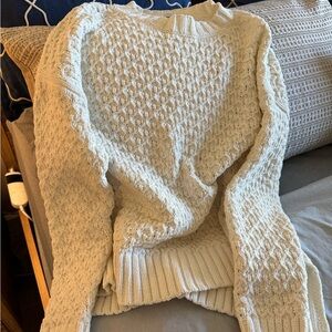 a new day Cream Textured Turtleneck Sweater
